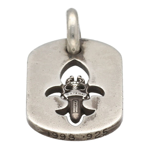 【中古】 CHROME HEARTS クロムハーツ フレアニーカットアウトダガードッグタグ スモール シルバー アクセサリー ペンダント ネックレス 23035383 AO