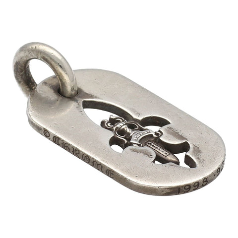 【中古】 CHROME HEARTS クロムハーツ フレアニーカットアウトダガードッグタグ スモール シルバー アクセサリー ペンダント ネックレス 23035383 AO