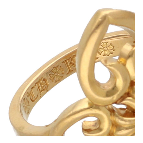 【中古】 CHROME HEARTS クロムハーツ フィリグリーハート リング 10号 22K ゴールド ケイトハドソン 指輪 23035393 RS