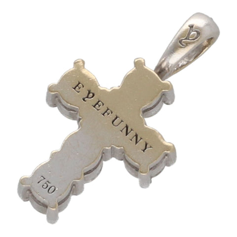 【中古】 EYEFUNNY アイファニー ブリリアントクロス S HCBC001 K18WG ホワイトゴールド ダイヤモンド ネックレス ペンダント チャーム トップ 23036126 RS