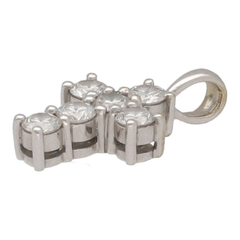 【中古】 EYEFUNNY アイファニー ブリリアントクロス S HCBC001 K18WG ホワイトゴールド ダイヤモンド ネックレス ペンダント チャーム トップ 23036126 RS