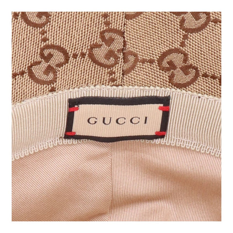 【中古】 GUCCI グッチ GGキャンバス フェドラハット S 576587 4HG62 2564 ベージュ ブラウン GGマーモント バケットハット 帽子 23037368 RS