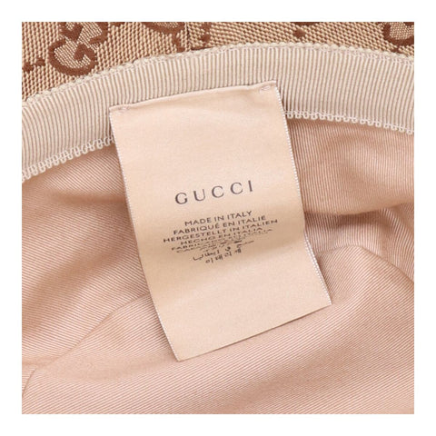 【中古】 GUCCI グッチ GGキャンバス フェドラハット S 576587 4HG62 2564 ベージュ ブラウン GGマーモント バケットハット 帽子 23037368 RS