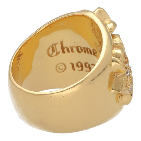 【中古】 CHROME HEARTS クロムハーツ キーパーリング 22K パヴェダイヤ 指輪 アクセサリー クロス ジュエリー メンズ 23037991 AO
