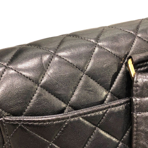 【中古】 CHANEL シャネル  バックパック マトラッセ25 リュック ラムスキン ブラック 23038213 AK