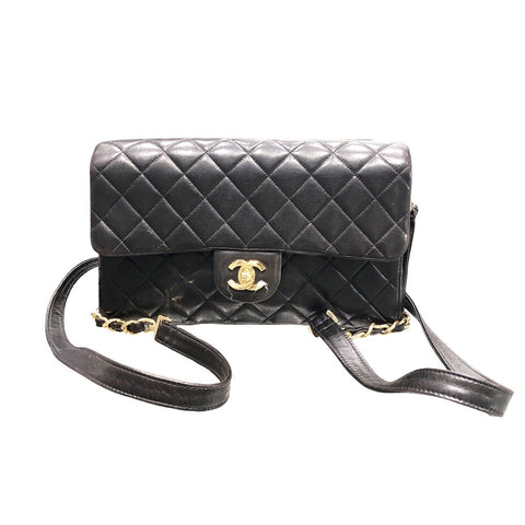 【中古】 CHANEL シャネル  バックパック マトラッセ25 リュック ラムスキン ブラック 23038213 AK