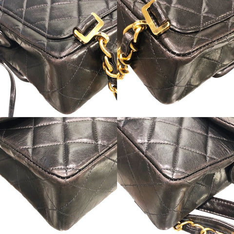 【中古】 CHANEL シャネル  バックパック マトラッセ25 リュック ラムスキン ブラック 23038213 AK