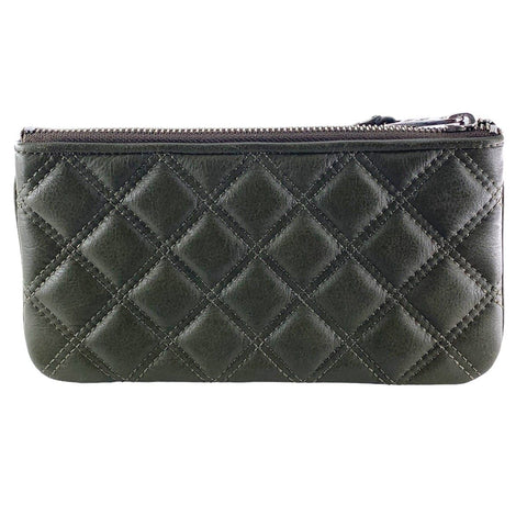 【中古】 MARC JACOBS マークジェイコブス  化粧ポーチ   ポーチ ダークグリーン 23038421 YM
