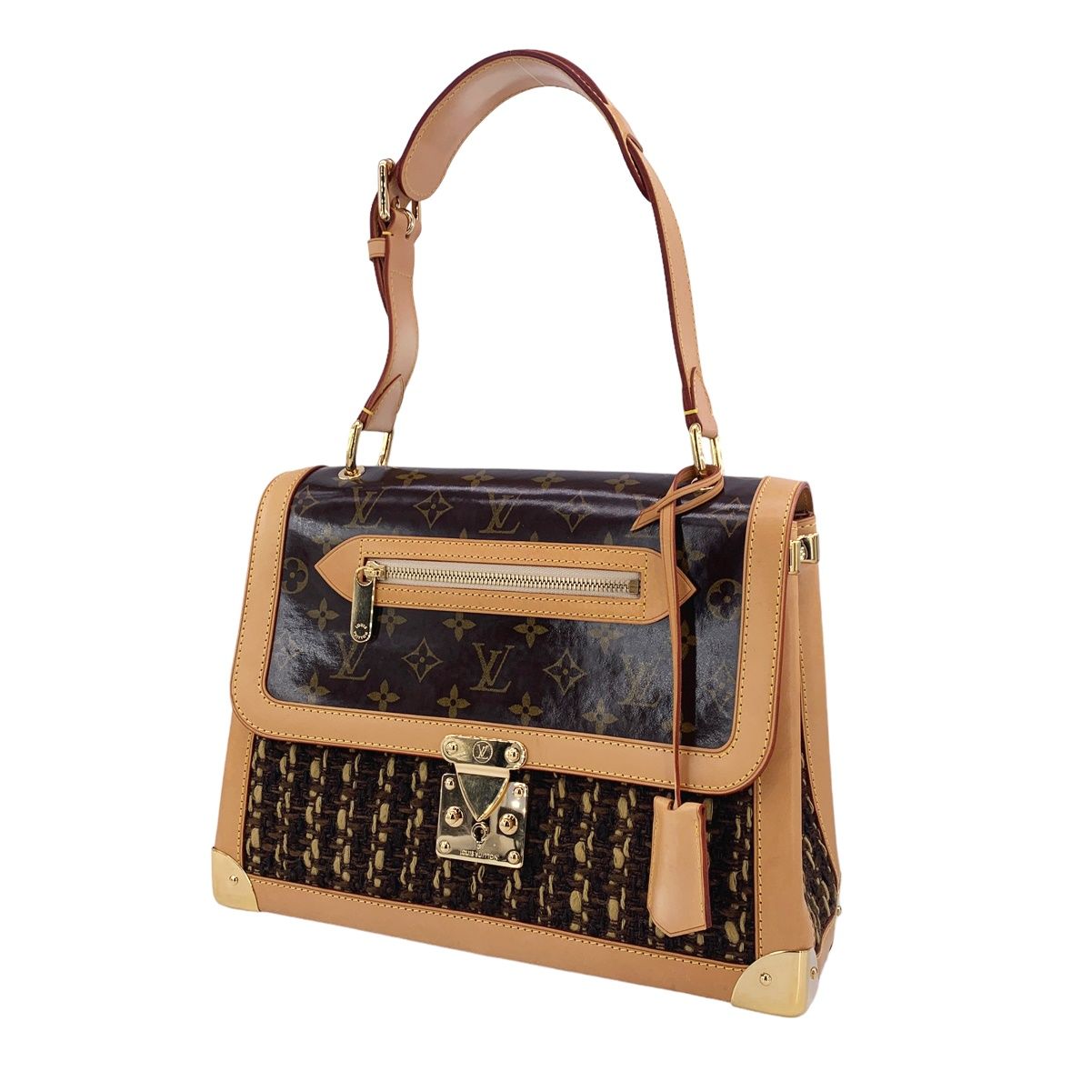 【中古】 LOUIS VUITTON ルイ・ヴィトン ツイード ツィーディージップ M92821 ワンショルダー ハンドバッグ モノグラム 1000個限定 23039156 AO