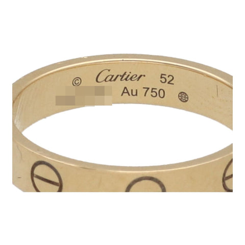 【中古】 Cartier カルティエ ミニ ラブ リング B4085051 YG ゴールド 52 指輪 23039897DS