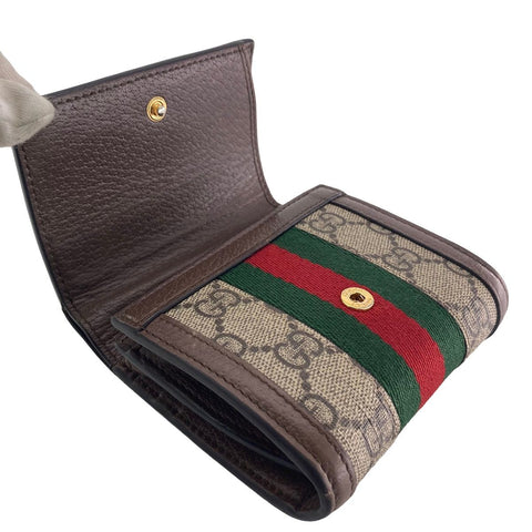 【中古】 GUCCI グッチ オフィディアGG ウォレット レディース 598662 ２つ折り財布 シェリーライン 23040068 AS