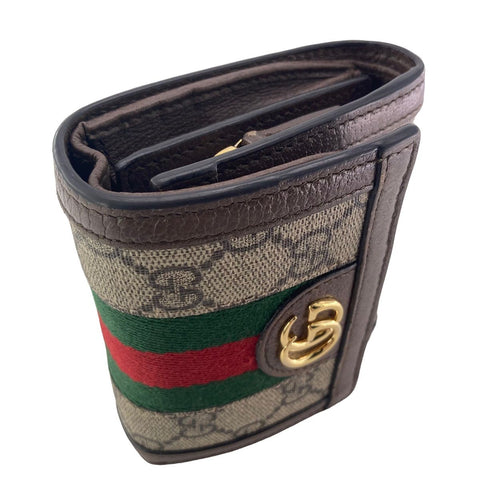 【中古】 GUCCI グッチ オフィディアGG ウォレット レディース 598662 ２つ折り財布 シェリーライン 23040068 AS