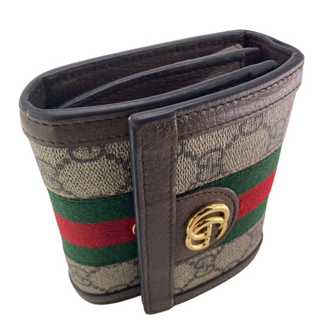 【中古】 GUCCI グッチ オフィディアGG ウォレット レディース 598662 ２つ折り財布 シェリーライン 23040068 AS