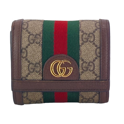 【中古】 GUCCI グッチ オフィディアGG ウォレット レディース 598662 ２つ折り財布 シェリーライン 23040068 AS