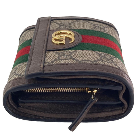 【中古】 GUCCI グッチ オフィディアGG ウォレット レディース 598662 ２つ折り財布 シェリーライン 23040068 AS