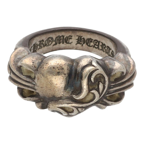 【中古】 CHROME HEARTS クロムハーツ フローラル ハート リング 9号 SV925 シルバー 指輪 23040432 RS