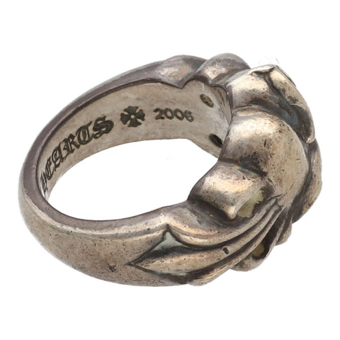 【中古】 CHROME HEARTS クロムハーツ フローラル ハート リング 9号 SV925 シルバー 指輪 23040432 RS