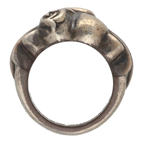 【中古】 CHROME HEARTS クロムハーツ フローラル ハート リング 9号 SV925 シルバー 指輪 23040432 RS