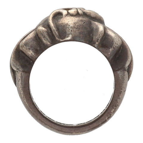 【中古】 CHROME HEARTS クロムハーツ フローラル ハート リング 9号 SV925 シルバー 指輪 23040432 RS