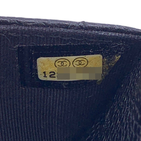 【中古】 CHANEL シャネル  レディース財布 マトラッセ AP0250 ココマーク チェーンウォレット キャビアスキン ブラック 23041543 AK