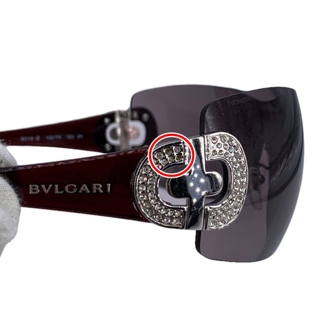 【中古】 BVLGARI ブルガリ サングラス  8014-B パレンテシモチーフ 一眼レンズ シールド スポーツタイプ  17047041 MK