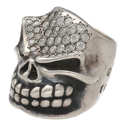 【中古】 STARLINGEAR スターリンギア パンチャー リング パヴェダイヤ アフターダイヤ 指輪 シルバー アクセサリー 18015988 AO