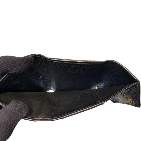 【中古】 LOUIS VUITTON ルイ・ヴィトン ポルトフォイユ・ヴィクトリーヌ M64060 モノグラム・アンプラント ブラック レディース財布 20026713 RD