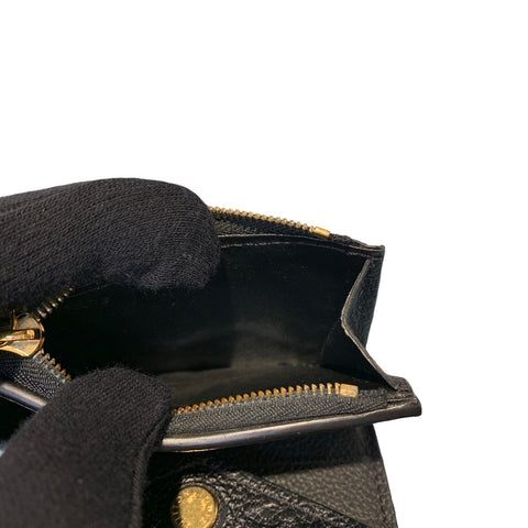 【中古】 LOUIS VUITTON ルイ・ヴィトン ポルトフォイユ・ヴィクトリーヌ M64060 モノグラム・アンプラント ブラック レディース財布 20026713 RD