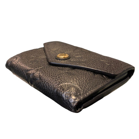 【中古】 LOUIS VUITTON ルイ・ヴィトン ポルトフォイユ・ヴィクトリーヌ M64060 モノグラム・アンプラント ブラック レディース財布 20026713 RD