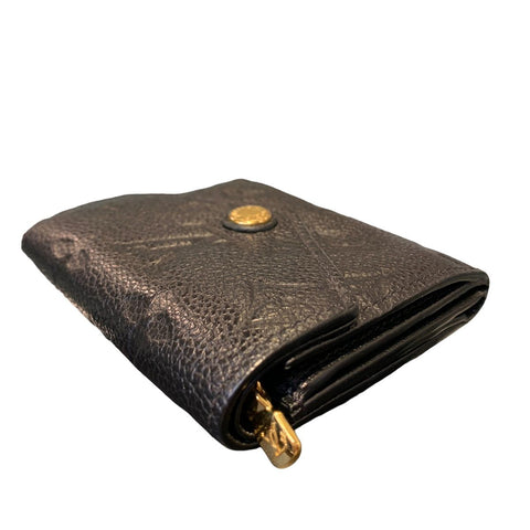 【中古】 LOUIS VUITTON ルイ・ヴィトン ポルトフォイユ・ヴィクトリーヌ M64060 モノグラム・アンプラント ブラック レディース財布 20026713 RD