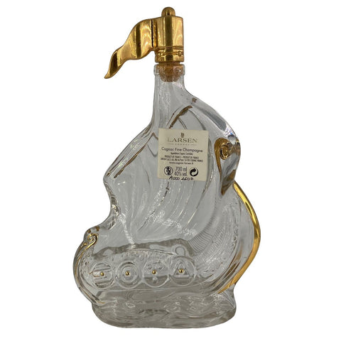 【中古】 LARSEN ラーセン シップボトル 空ボトル 透明 クリア 700ml 空瓶 ブランデー 置物 飾りボトル 21000435 AS
