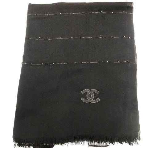 【中古】 CHANEL シャネル  レディースマフラー・ストール   ロゴ ストール  21039201 YM