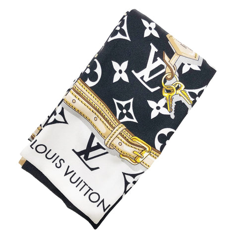 【中古】 LOUIS VUITTON ルイ・ヴィトン バンドー モノグラム コンフィデンシャル メンズスカーフ  M78656 ツイリー スカーフ 22005709 YM