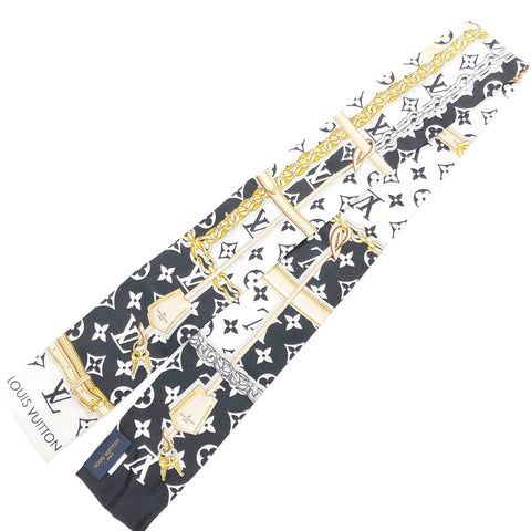 【中古】 LOUIS VUITTON ルイ・ヴィトン バンドー モノグラム コンフィデンシャル メンズスカーフ  M78656 ツイリー スカーフ 22005709 YM