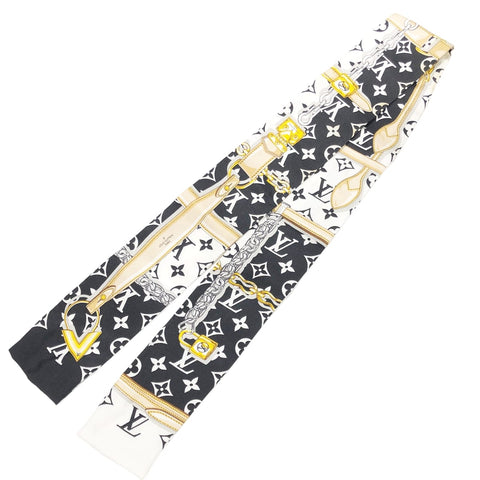 【中古】 LOUIS VUITTON ルイ・ヴィトン バンドー モノグラム コンフィデンシャル メンズスカーフ  M78656 ツイリー スカーフ 22005709 YM