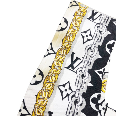 【中古】 LOUIS VUITTON ルイ・ヴィトン バンドー モノグラム コンフィデンシャル メンズスカーフ  M78656 ツイリー スカーフ 22005709 YM