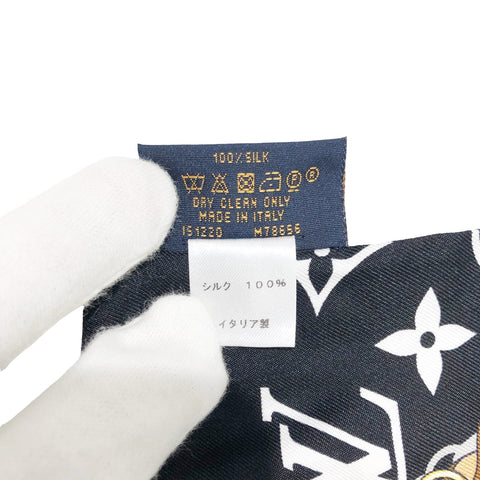 【中古】 LOUIS VUITTON ルイ・ヴィトン バンドー モノグラム コンフィデンシャル メンズスカーフ  M78656 ツイリー スカーフ 22005709 YM