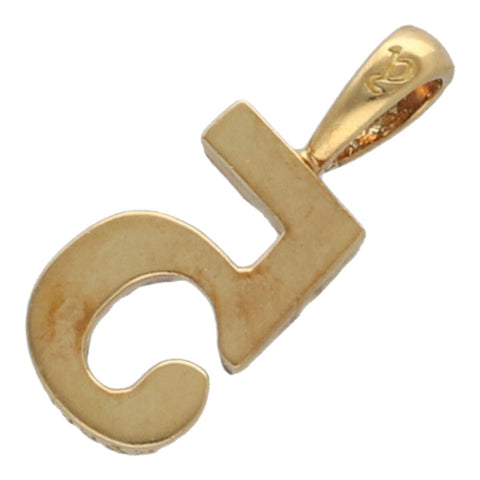 【中古】 EYEFUNNY アイファニー ナンバー NO.5 HNBD005 K18 イエローゴールド ダイヤモンド 数字 ネックレス ペンダント チャーム トップ 22010352 RS
