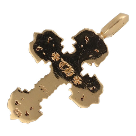 【中古】 CHROME HEARTS クロムハーツ タイニーフィリグリークロスチャーム 22K ネックレス ペンダント アクセサリー ジュエリー インボイス 22020104 AO