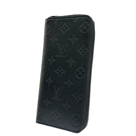 LOUIS VUITTON ルイ・ヴィトン ジッピーウォレット・ヴェルティカル M62902 モノグラム･シャドウ ブラック 長財布 ラウンドファスナー メンズ 22022555 DS