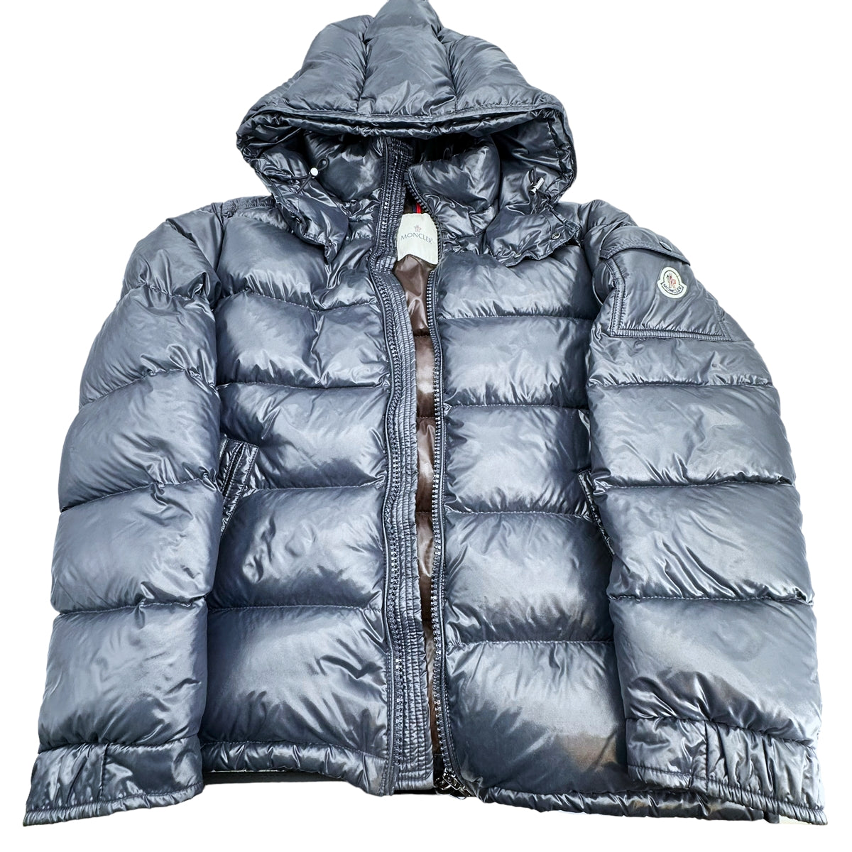 【中古】 MONCLER モンクレール ダウンジャケット MAYA マヤ ネイビー サイズ 3 メンズ 冬物 衣類  ダメージ有 22028915 MY