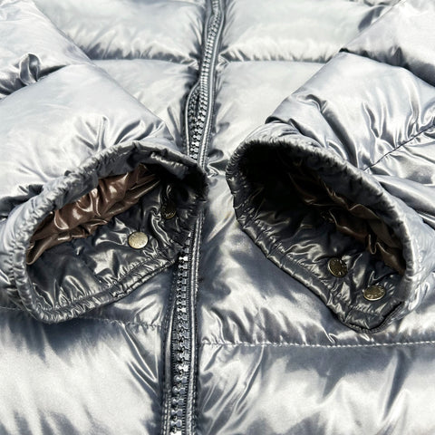 【中古】 MONCLER モンクレール ダウンジャケット MAYA マヤ ネイビー サイズ 3 メンズ 冬物 衣類  ダメージ有 22028915 MY