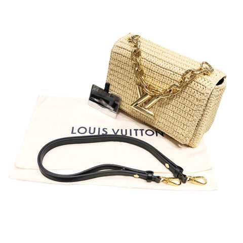 【中古】 LOUIS VUITTON ルイ・ヴィトン ツイストMM ラフィア ショルダーバッグ M59909 22033396 YM