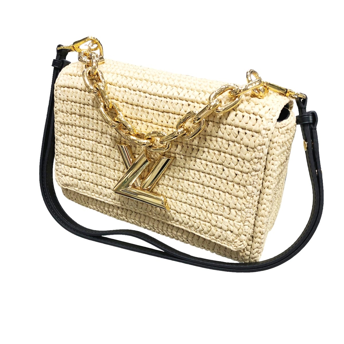 【中古】 LOUIS VUITTON ルイ・ヴィトン ツイストMM ラフィア ショルダーバッグ M59909 22033396 YM