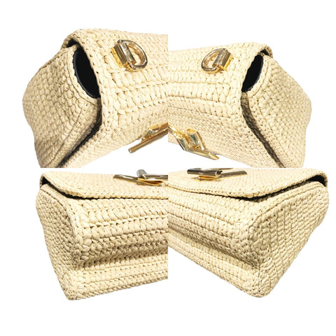 【中古】 LOUIS VUITTON ルイ・ヴィトン ツイストMM ラフィア ショルダーバッグ M59909 22033396 YM