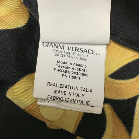 【中古】 VERSACE ヴェルサーチ バロック総柄 シルク シャツ A84050 トップス 長袖シャツ ワイシャツ ドレスシャツ メンズ オーバーサイズ 22034275 AO