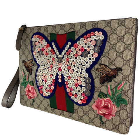 【中古】 GUCCI グッチ  バタフライ GG クラッチバッグ セカンドバッグ メンズ 433665  22035536 AS