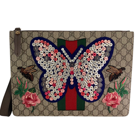 【中古】 GUCCI グッチ  バタフライ GG クラッチバッグ セカンドバッグ メンズ 433665  22035536 AS