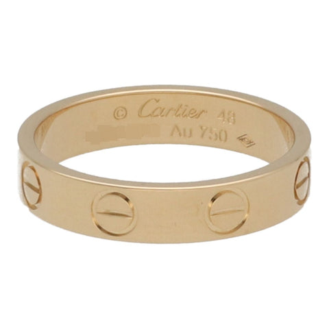 【中古】 Cartier カルティエ LOVE ウェディング リング B4085048 K18 YG ゴールド ミニラブ リング 指輪 22035956DS