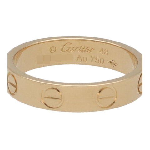 【中古】 Cartier カルティエ LOVE ウェディング リング B4085048 K18 YG ゴールド ミニラブ リング 指輪 22035956DS